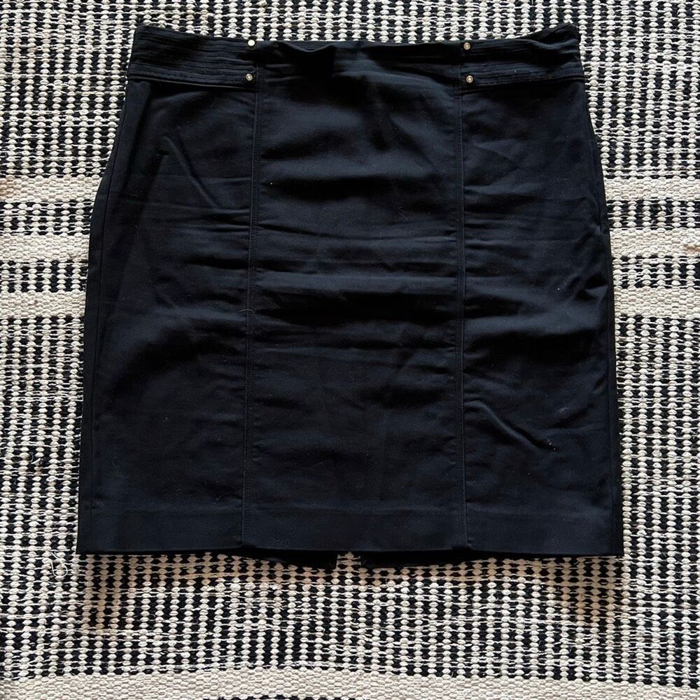 Catherine Malandrino Size 14 Black Pencil Skirt